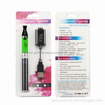 Electronic Cigarette Starter Kit T2, Comes in Blister Packing, 650/900/1,100mAh Capacity